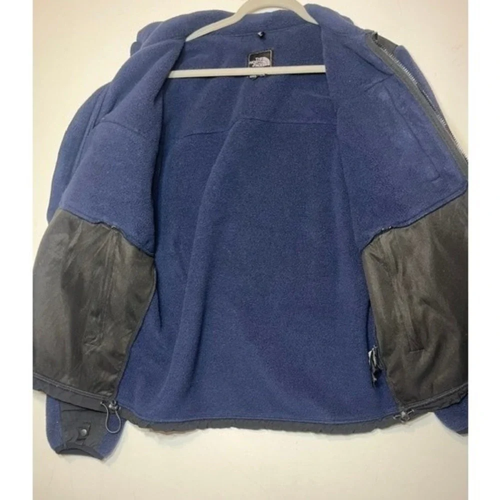 Vintage 1990s The North Face Denali Blue Polyester Fleece Jacket Size Medium